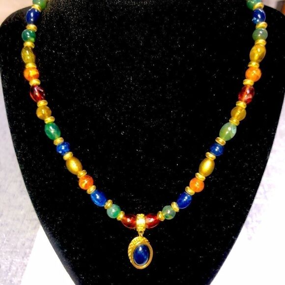 Olci multicolored bead necklace  - Picture 1 of 2